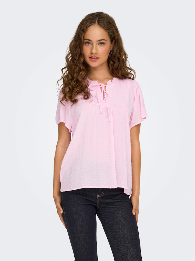 JDY Kurzarmbluse »JDYLIMA LIFE S/S TOP WVN NOOS« Viskose, loose fit