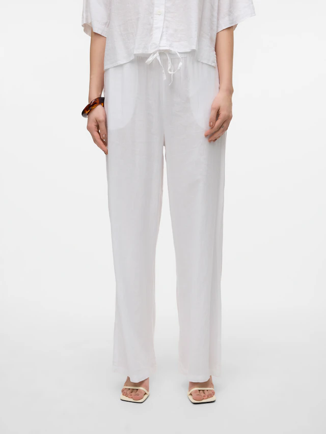 Vero Moda Schlupfhose »VMLINN LINEN PANTS WVN NOOS« Sommerhose, mit Leinen