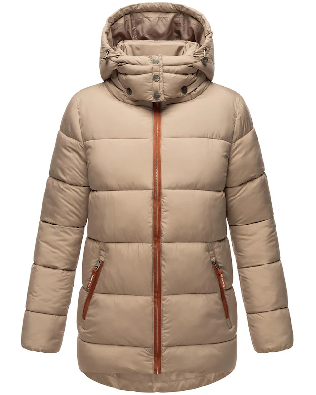 Navahoo Winterjacke »Wattewölkchen« mit Kapuze Modische Damen Steppjacke mit kontrastfarbenen Details