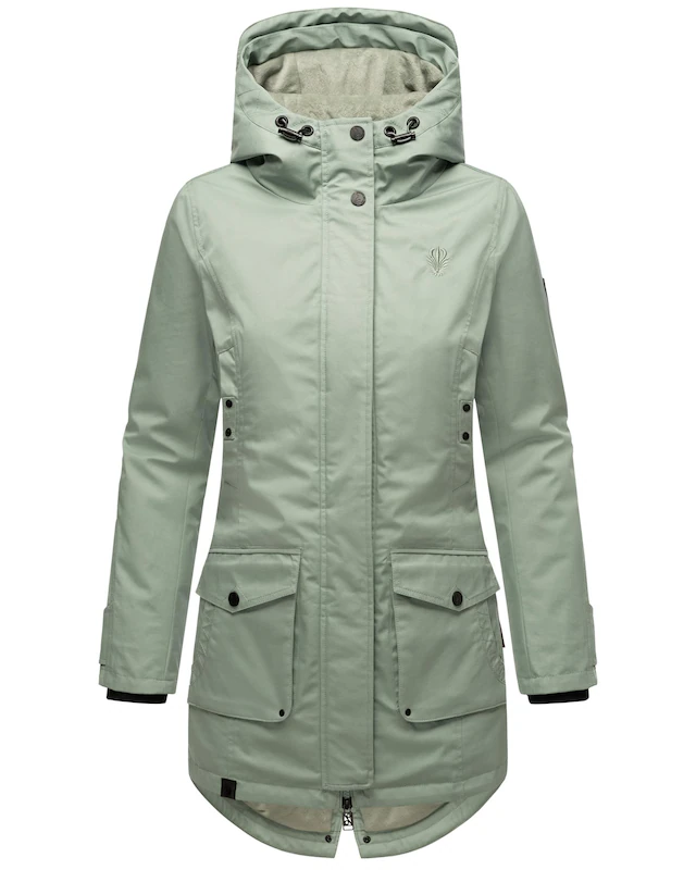 Navahoo Parka »Brinjaa« mit Kapuze Modischer Winter Kurzmantel mit zahlreichen Taschen