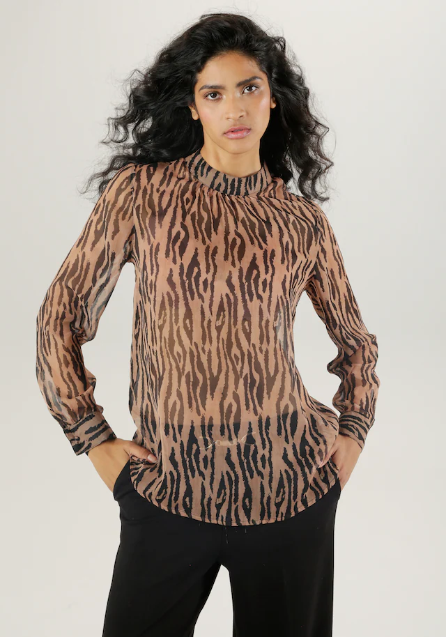 Aniston SELECTED Chiffonbluse transparent