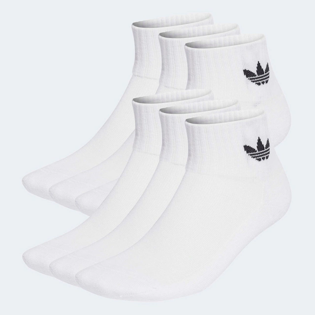 adidas Originals Sportsocken »1/4 SOCKS 6P« 6 Paar tlg. für Laufen, 6er-Pack, mit Logodruck im Trefoil Style, knöchellang