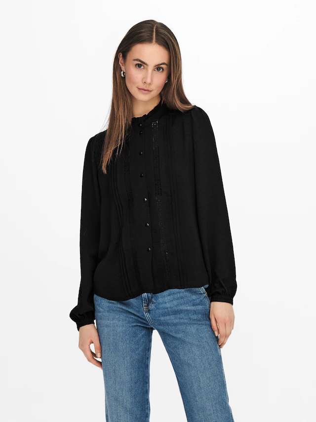 JDY Rüschenbluse »JDYELLIS L/S LACE SHIRT WVN NOOS«