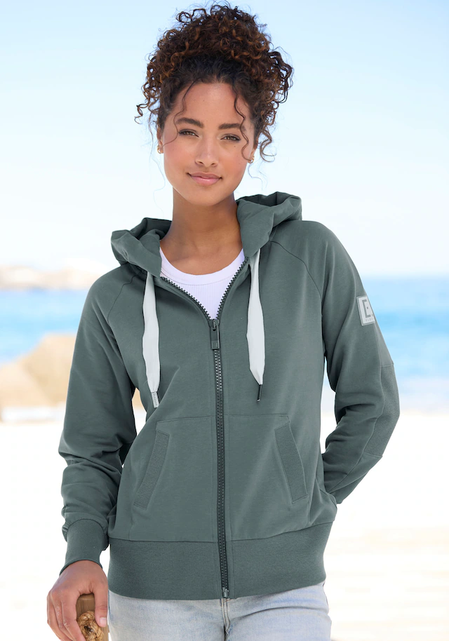 Elbsand Kapuzensweatjacke »Kelda« mit Logo-Stickerei an der Kapuze, Basic