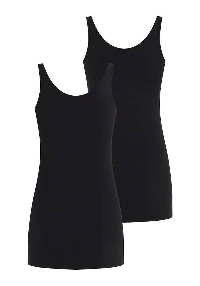 Laura Scott Longtop 2-er Pack,mit Stretchanteil