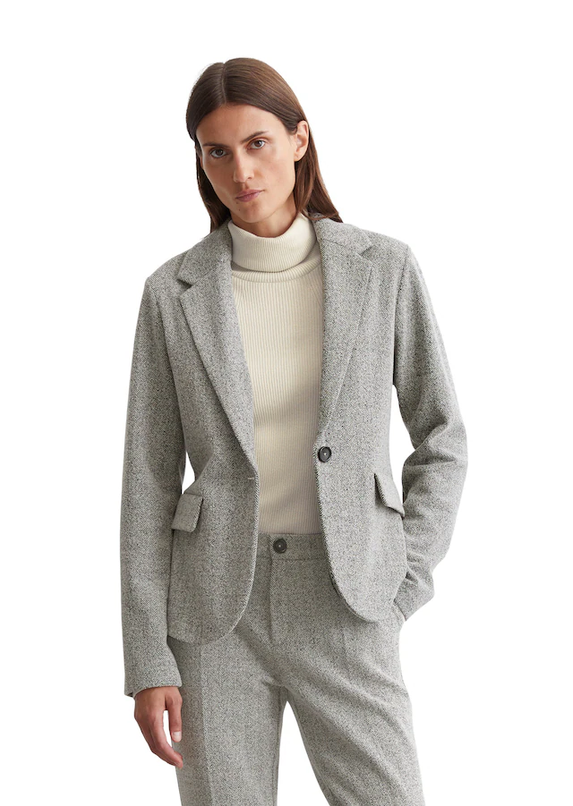 Marc O'Polo Jerseyblazer mit Fischgrat-Muster