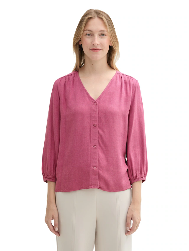 TOM TAILOR Klassische Bluse in Melange-Optik