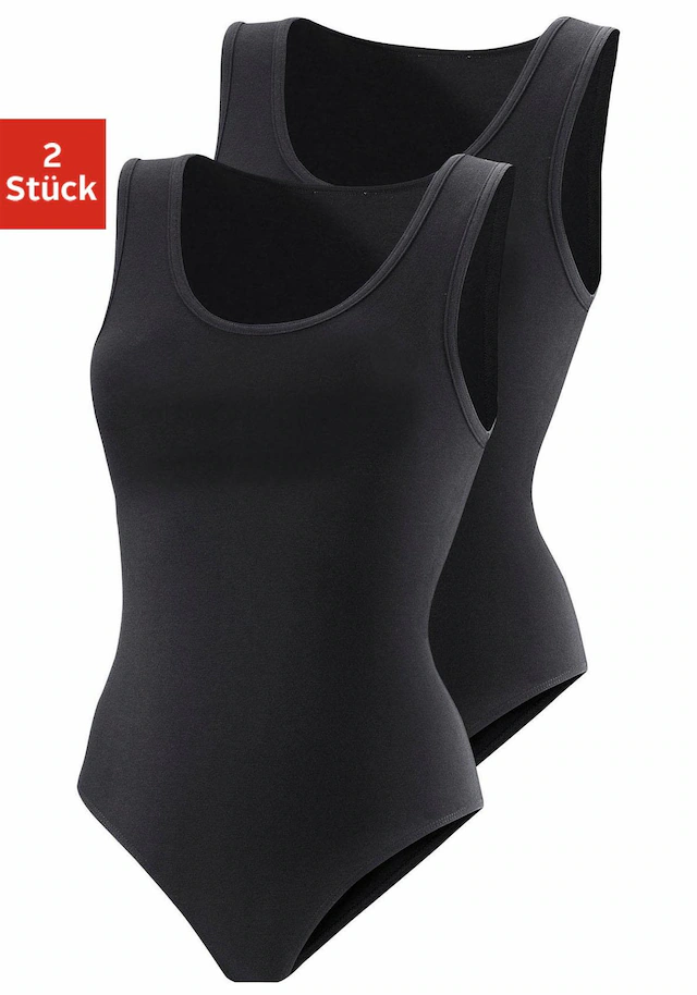 Vivance Shirtbody 2er-Pack,aus elastischer Baumwoll-Qualität