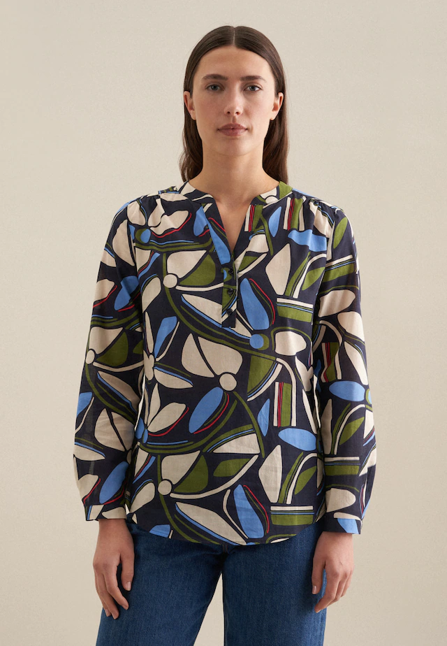 seidensticker Klassische Bluse »Schwarze Rose« Tunika Floral