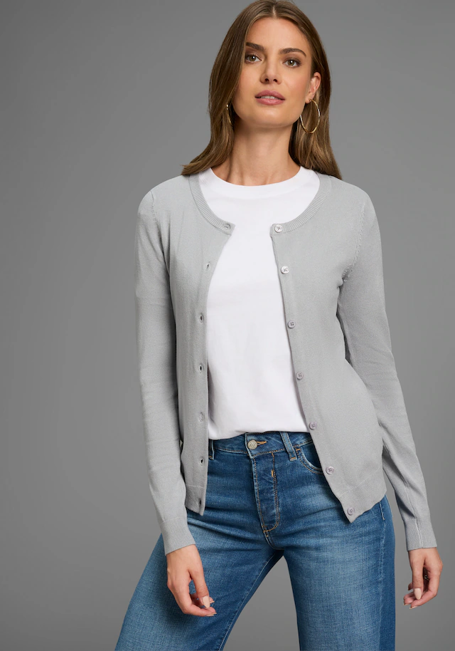 Laura Scott Strickjacke leichte Übergangsstrickjacke aus Feinstrick