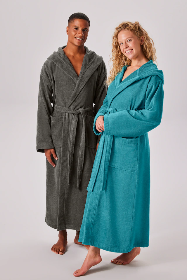 OTTO home Unisex-Bademantel »Regona, Hotelbademantel, Morgenmantel, Standardlänge & Überlänge« 1 Stk. Damen & Herren, mit Taschen, flauschig, weich, Velours, Sauna & Spa