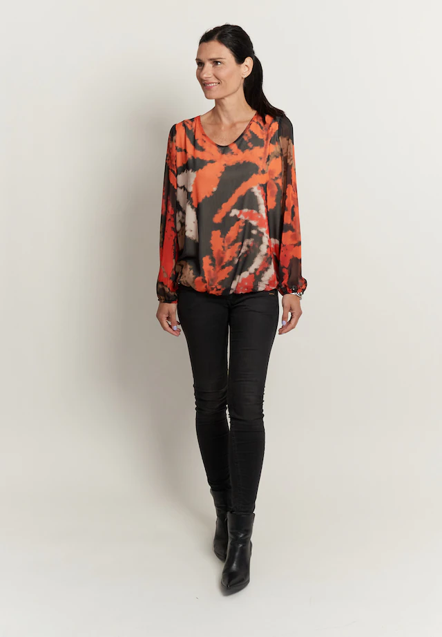 Seidel Moden Langarmbluse mit All-Over Print, MADE IN GERMANY