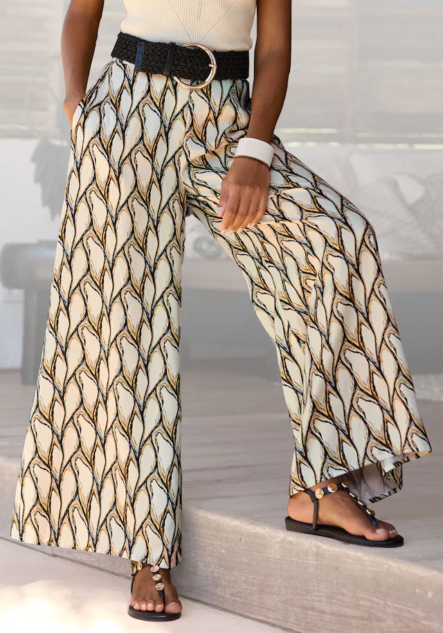 LASCANA Webhose aus leichter Satinqualität, luftige Sommerhose mit Taschen, elegant