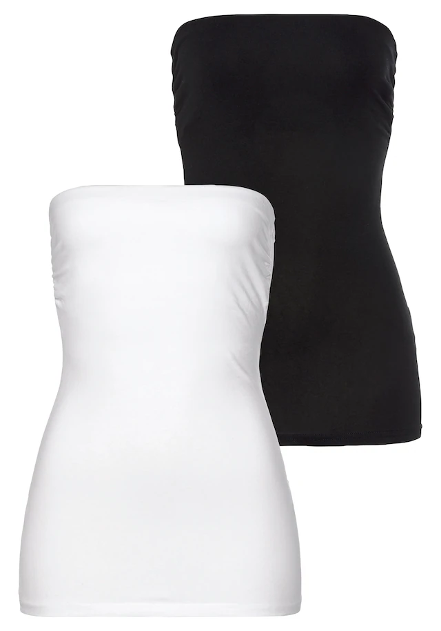 Laura Scott Bandeautop 2-er Pack,trägerlos und figurbetont