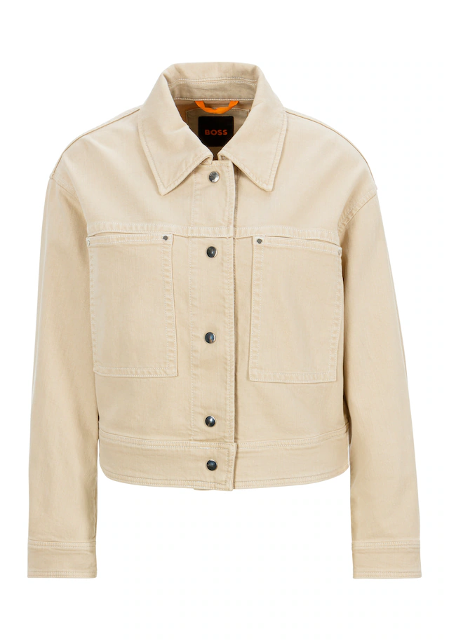 BOSS ORANGE Kurzblazer »Jelt-D Premium Damenmode« im Biker-Style, cropped