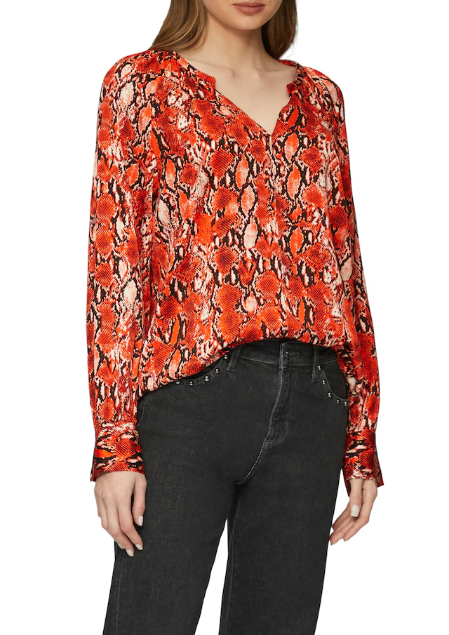 s.Oliver Langarmbluse mit All-Over Print