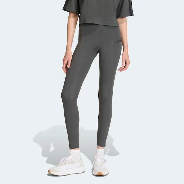 adidas Sportswear Leggings »ESSENTIALS LINEAR COTTON« aus Baumwollmaterial mit Stretchanteil, hoher Bund, ohne Verschluss
