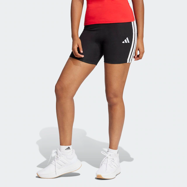adidas Sportswear Trainingstights »W 3S SJ BK SHO« kurze Leggings, mittelhoher Bund, flacher, elastischer Bund