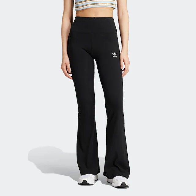 adidas Originals Leggings »ESSENTIALS RIB FLARED« mit ausgestelltem Bein und Ripp Optik, hoher Bund