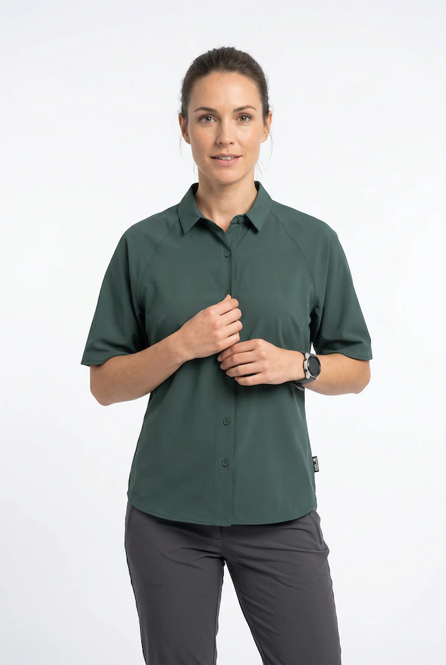 Jack Wolfskin Kurzarmhemd »SIERRA QUEST SS SHIRT W« Atmungsaktiv, Windabweisend, Stretchkomfort