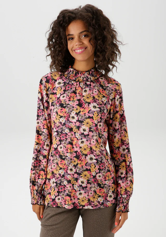 Aniston CASUAL Schlupfbluse mit romantischen, farbenfrohen Blüten bedruckt