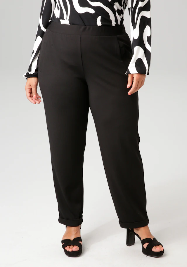 Aniston PLUS Schlupfhose aus elastischer Scuba-Crepé-Qualität