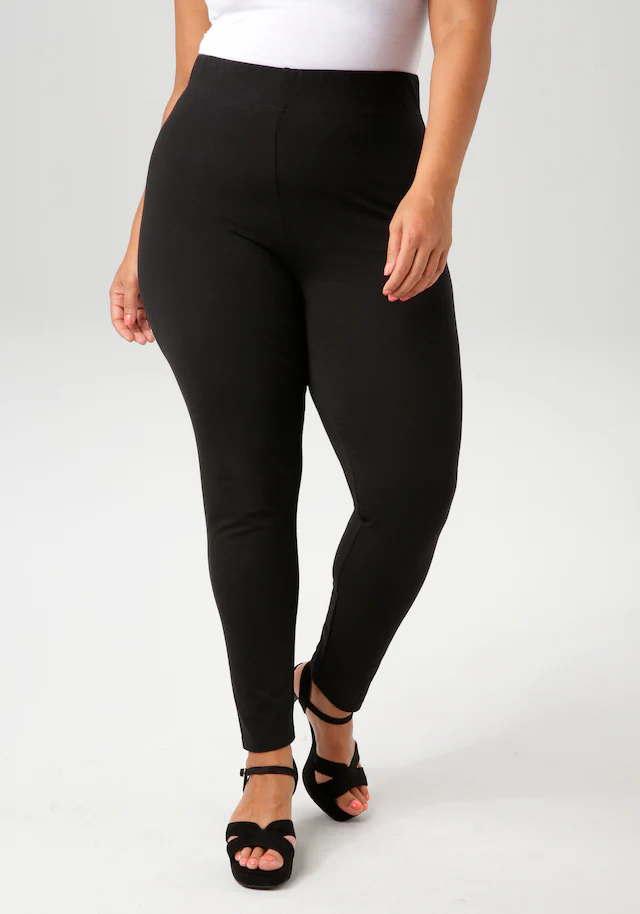 Aniston PLUS Leggings aus elastischer Single Jersey-Qualität
