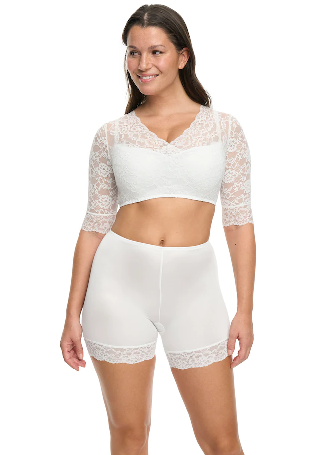 Susa Dirndlbluse »Wiesn-Zauber« florale Spitze, halbarm, elastisch, V-Ausschnitt, feminin
