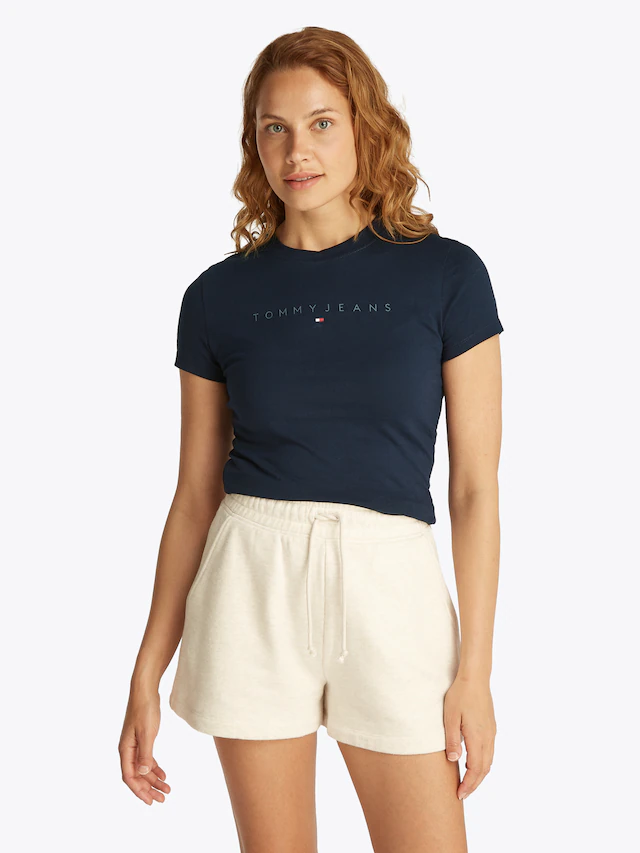Tommy Jeans T-Shirt »TJW SLIM TONAL LINEAR TEE EXT« mit Logoschriftzug