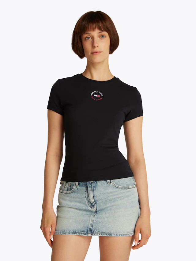 Tommy Jeans T-Shirt »TJW SLIM ESSENTIAL LOGO 2 TEE« mit Logoschriftzug