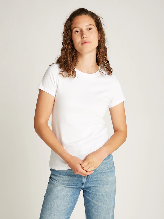 Calvin Klein Jeans T-Shirt »LOGO ELASTIC T-SHIRT« mit Logostickerei