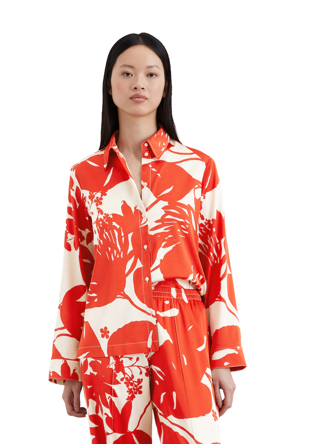 Marc O'Polo Satinbluse Weiche, seidige Oberfläche; mit Allover-Print