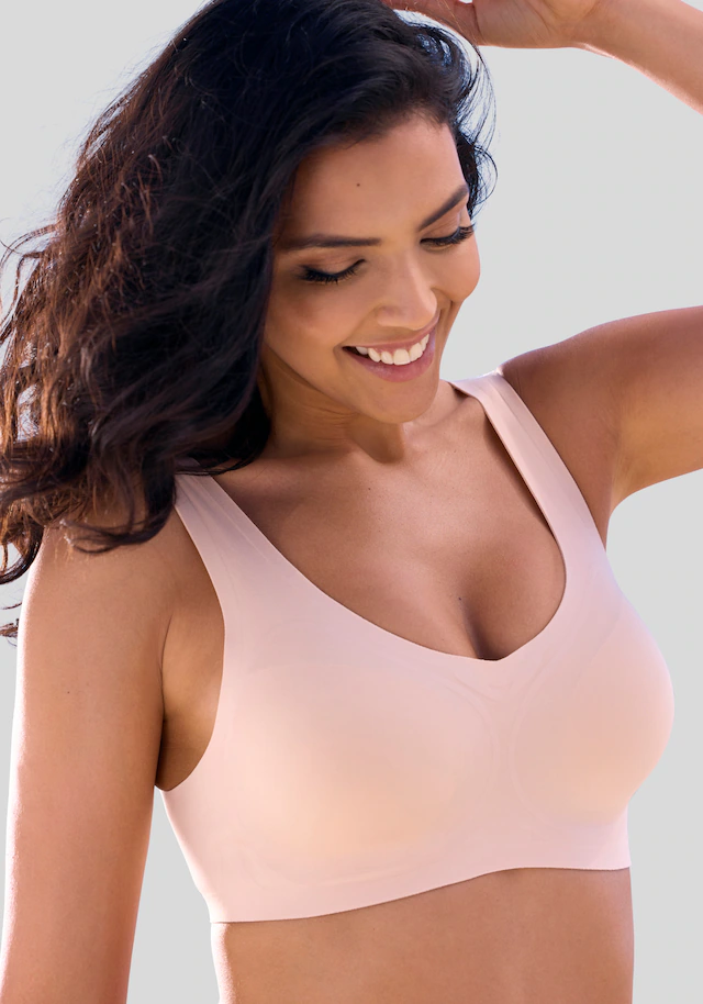 Nuance Bralette-BH SEAMLESS, ohne Bügel mit herausnehmbaren Kissen, bequemer BH