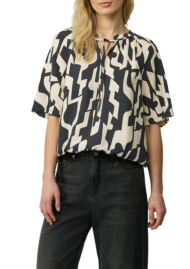 s.Oliver Kurzarmbluse mit All-Over Print