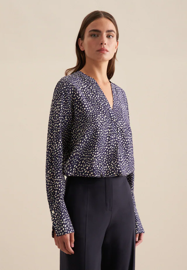 seidensticker Klassische Bluse »Schwarze Rose« Tunika Druck
