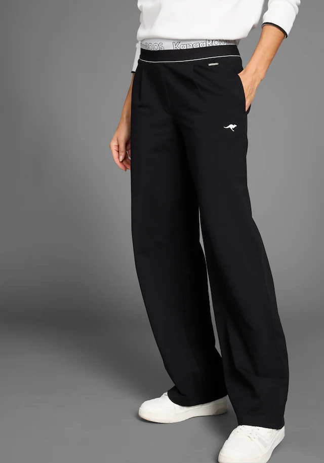 KangaROOS Jerseyhose Wide-Leg mit Logobund