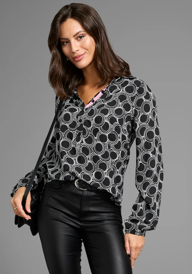 Laura Scott Longbluse mit Kontrasttape - NEUE KOLLEKTION