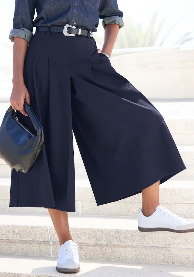 LASCANA Hosenrock mit Bundfalten, weite Anzughose, business chic