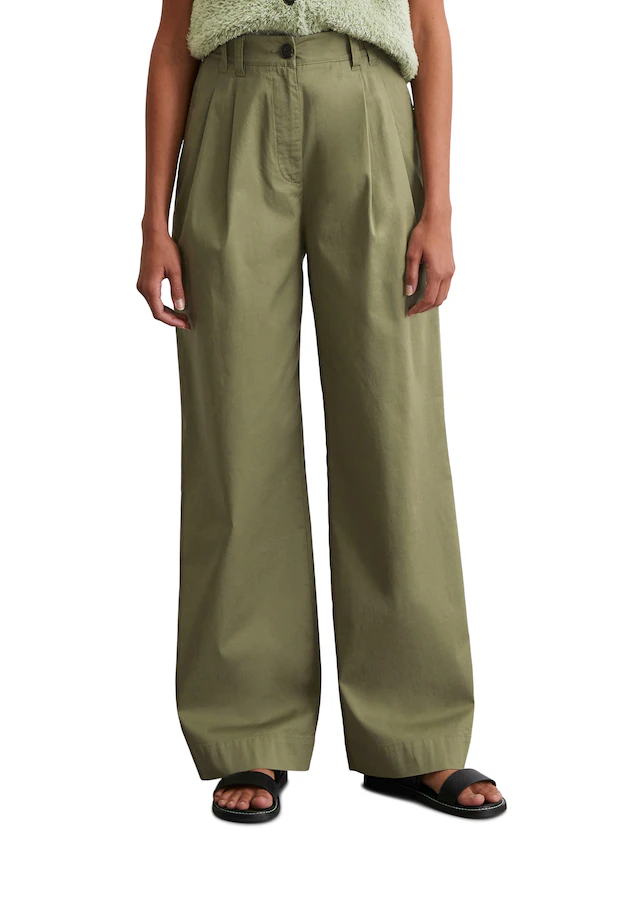 Marc O'Polo Bundfaltenhose weit, aus Twill, Allrounder