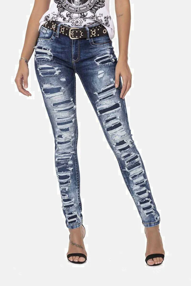 Cipo & Baxx 5-Pocket-Jeans »Jeans« mit coolen Destroyed-Elementen, WD479