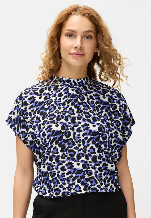LASCANA Kurzarmbluse mit Alloverdruck, Damenbluse, sportlich elegant