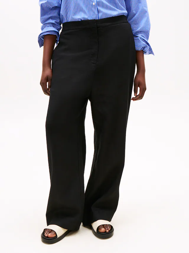 Tommy Hilfiger Curve Leinenhose »CRV ESS LINEN TAILORED STRT PANT«