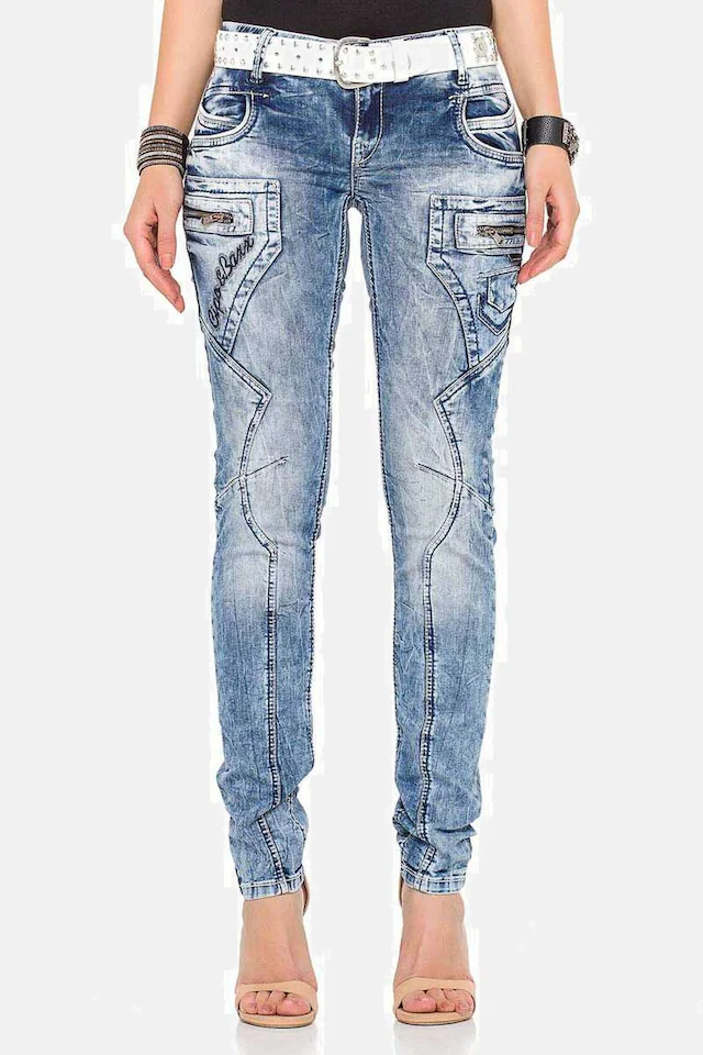 Cipo & Baxx Skinny-fit-Jeans »Jeans« mit niedrige Taille in Skinny Fit, WD322