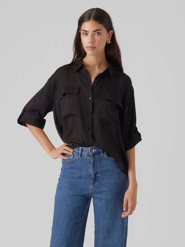 Vero Moda Kurzarmbluse »VMFABIANA 3/4 SHIRT VMA NOOS«