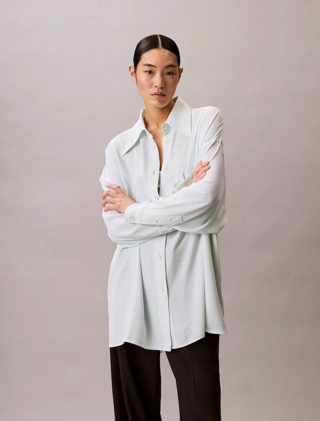 Calvin Klein Jeans Hemdbluse »GAUZE SHIRT« Mit Rundhalsausschnitt