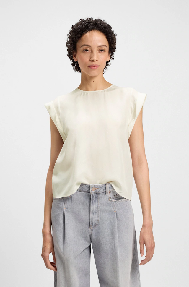 BOSS ORANGE Shirtbluse »Irnette Premium Damenmode« mit Ärmelaufschlag