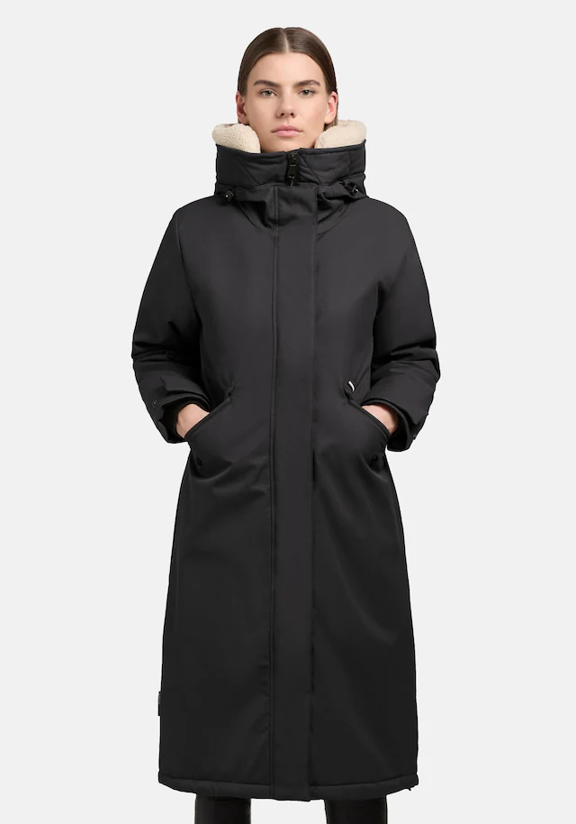 khujo Wintermantel »Agneta-YM« Langer Damen Mantel mit weichem Teddyfleece an der Kapuze