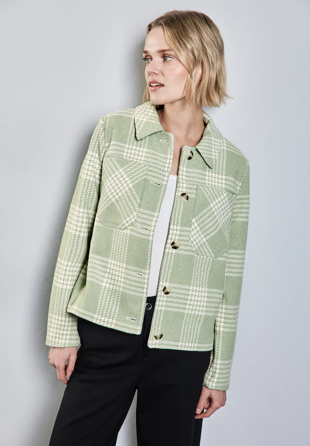 STREET ONE Jackenblazer mit Karo Muster