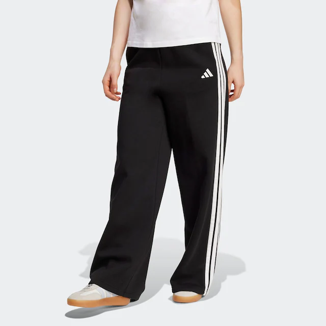 adidas Sportswear Sporthose »ADIDAS 3-STREIFEN WIDE« weite Beinform, sportlicher Stil, ohne Verschluss