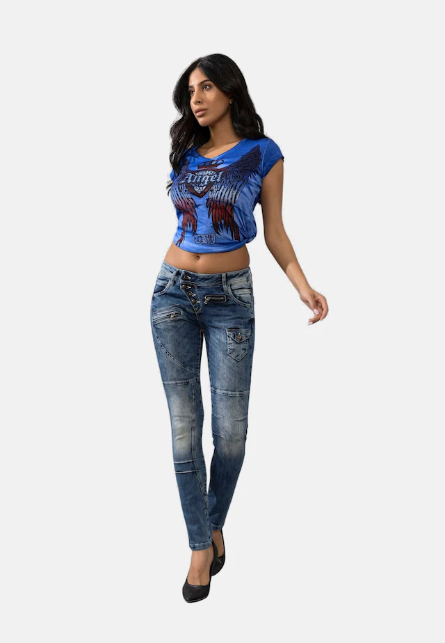 Cipo & Baxx Skinny-fit-Jeans »Jeans« mit tollen Abnähern, WD168